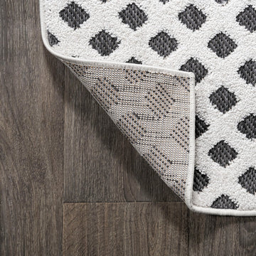 Rabat High-low Pile Mini-diamond Trellis Area Rug